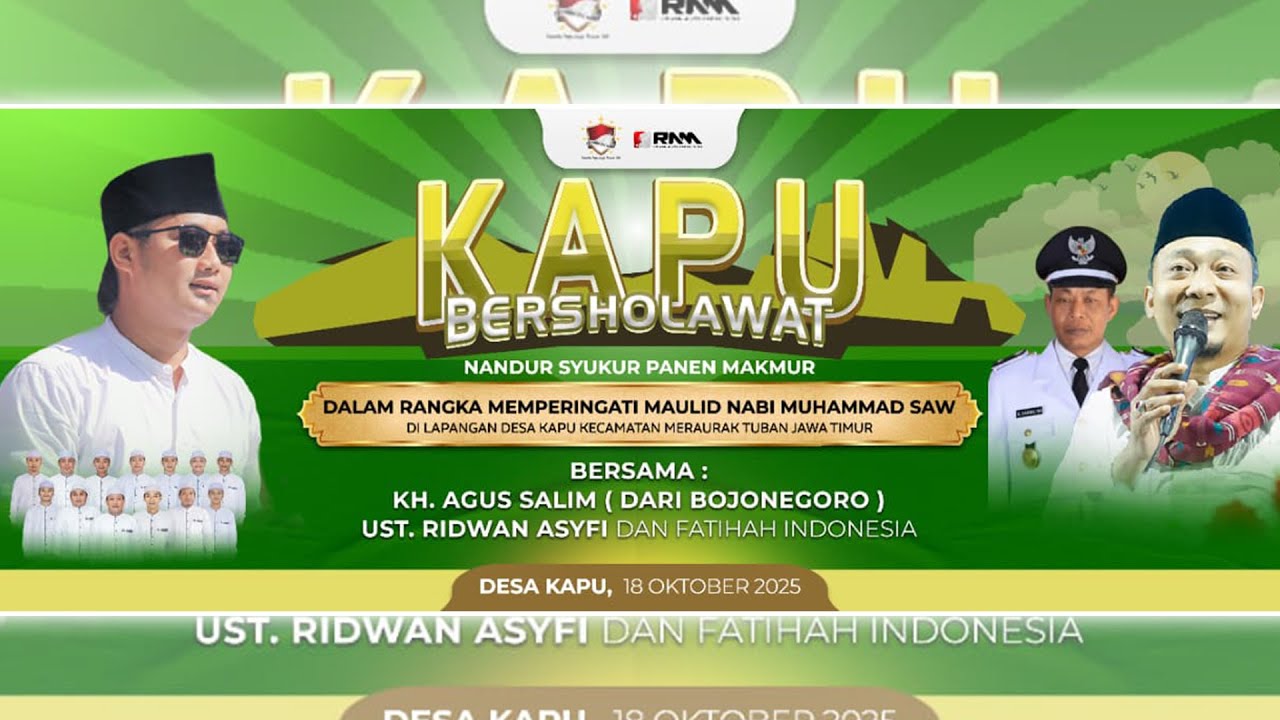 [LIVE] KAPU BERSHOLAWAT BERSAMA KH. AGUS SALIM & UST. RIDWAN ASYFI FATIHAH INDONESIA