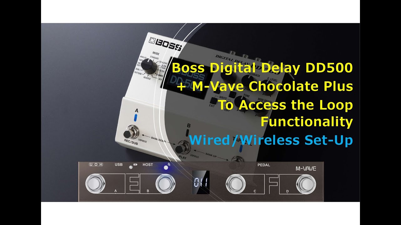 Boss DD500 Loop Control in M-Vave Chocolate Plus