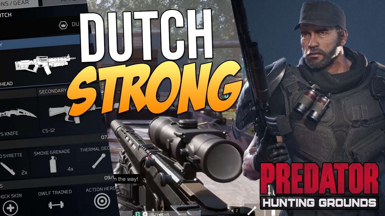 Predator Hunting Grounds DUTCH is STRONG! 175 HP BUILT TANK LIKE ARNOLD!! (Dutch Gameplay)