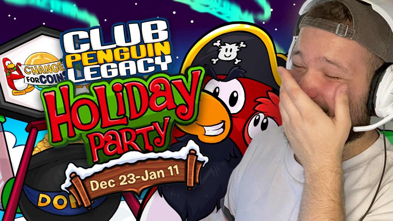 getting jolly for the HOLIDAY PARTY on CLUB PENGUIN LEGACY *SLEIGHED IT*