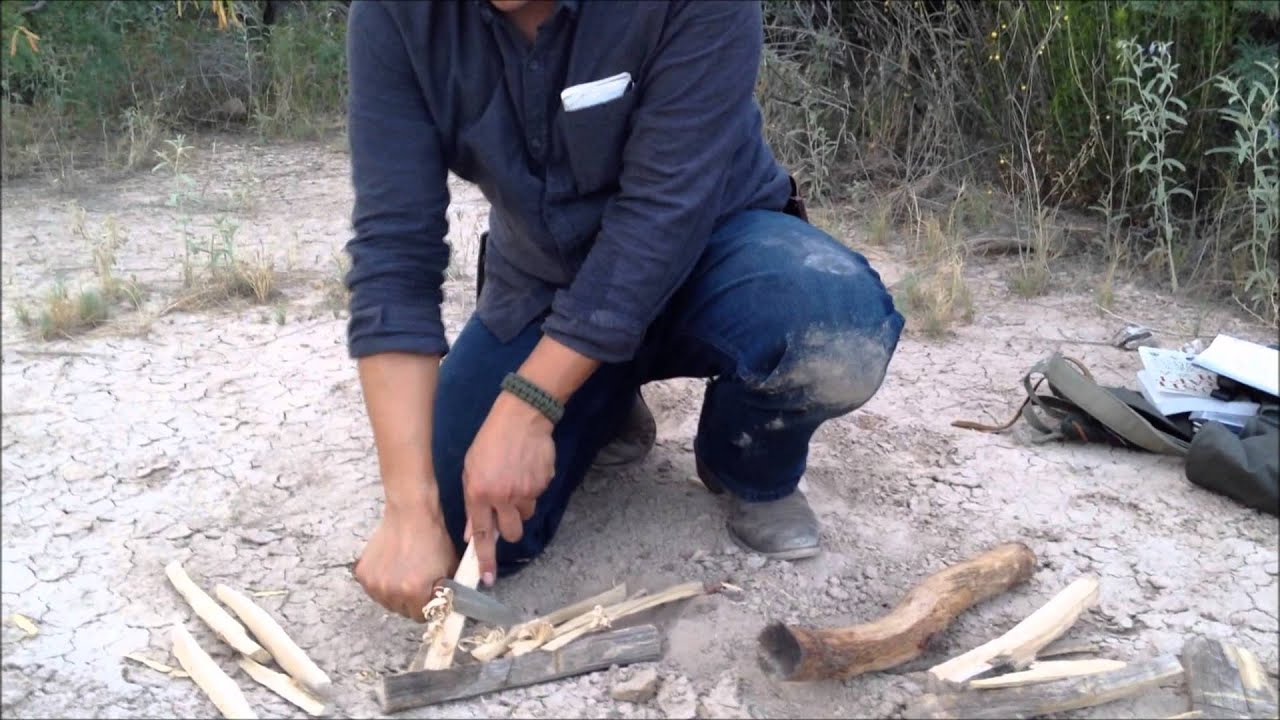 Making a One-Stick Fire in a Desert Environment