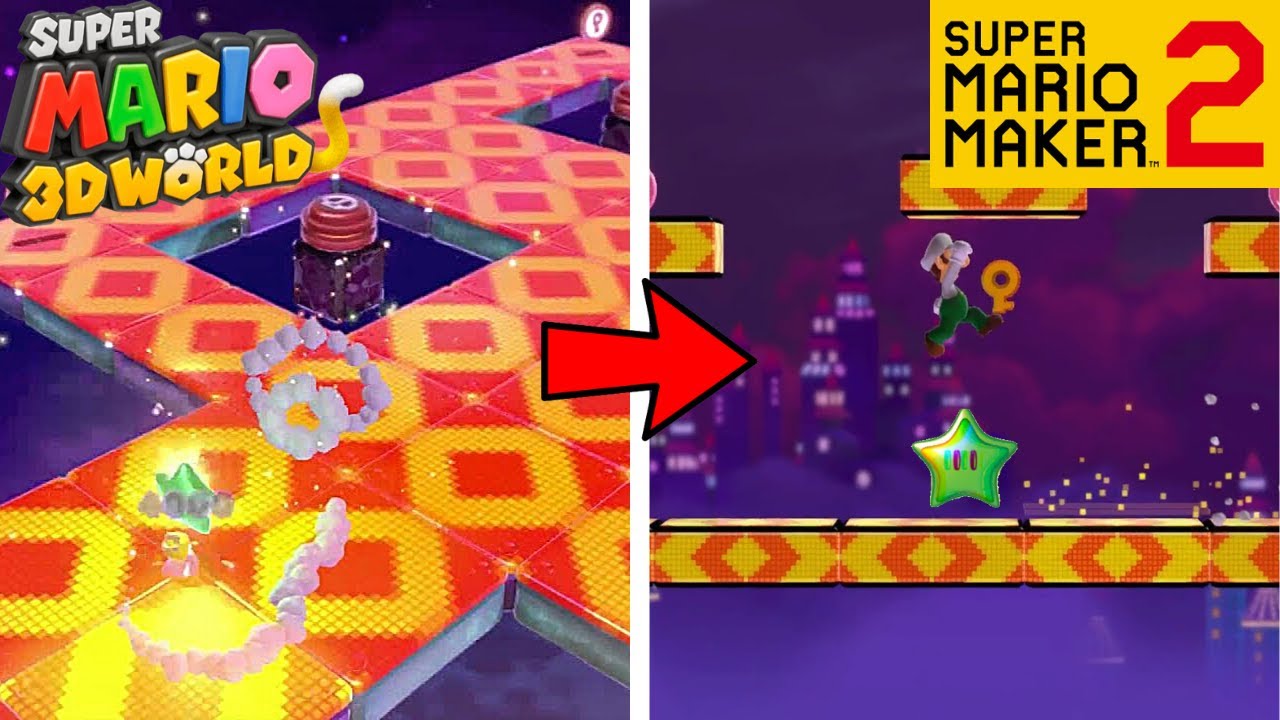 Super Mario 3D World Champion's Road 👑 Recreated In Mario Maker 2!