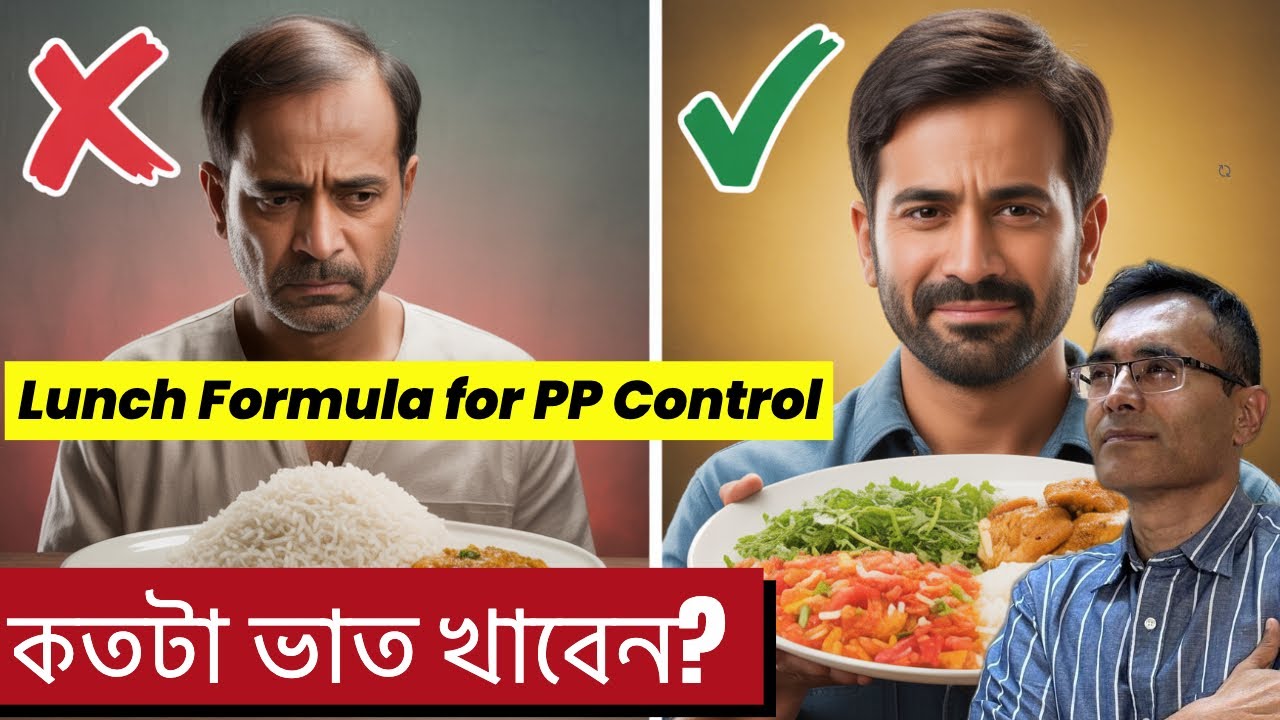 সুগার রোগীরা দুপুরে কতটা ভাত খাবেন? পিপি (PP) কন্ট্রোল করার সহজ উপায়।