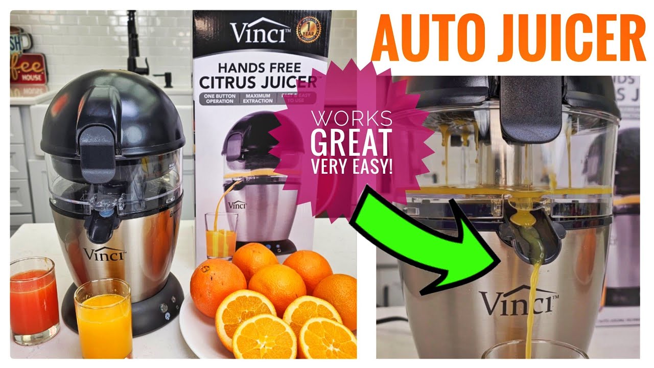 Vinci Automatic Hands Free Juicer Review   Best Auto Orange Juicer!