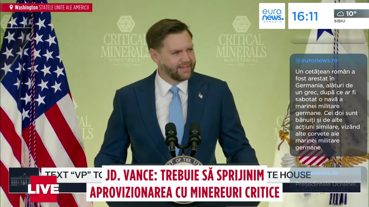 JD Vance: Accesul la petrol și minerale critice este esențial pentru securitatea economică globală