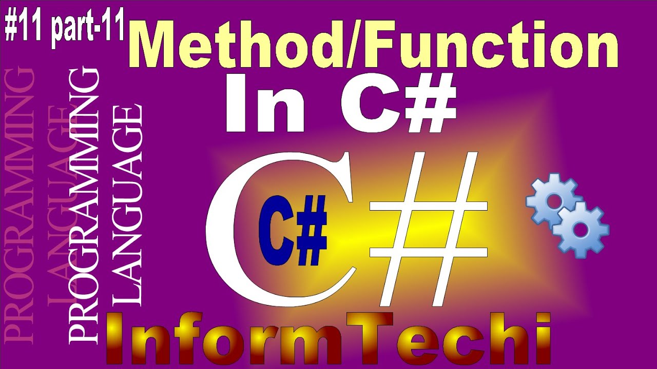 Function in c# | Methods in c# | Function in c# in hindi | c# Tutorial