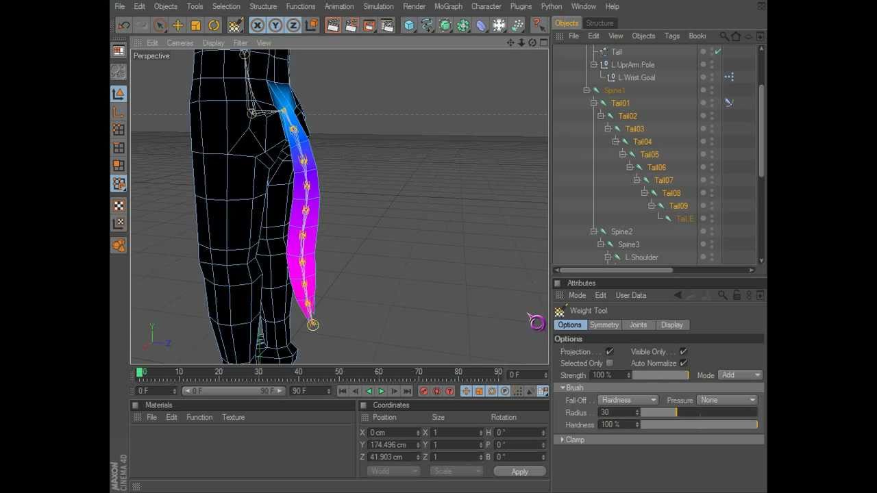 Cinema 4D Rigging 05 - Creating an IK-Spline with Controls