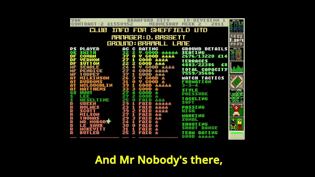 Easter Egg? Bug? Mr Nobody, Premier Manager 2