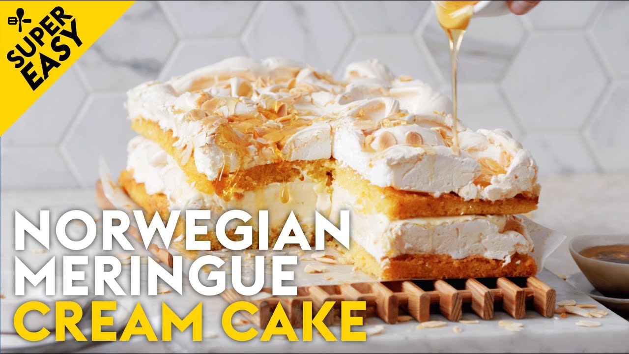Norwegian meringue cream cake (AKA Scandi pavlova cake) | delicious. Australia