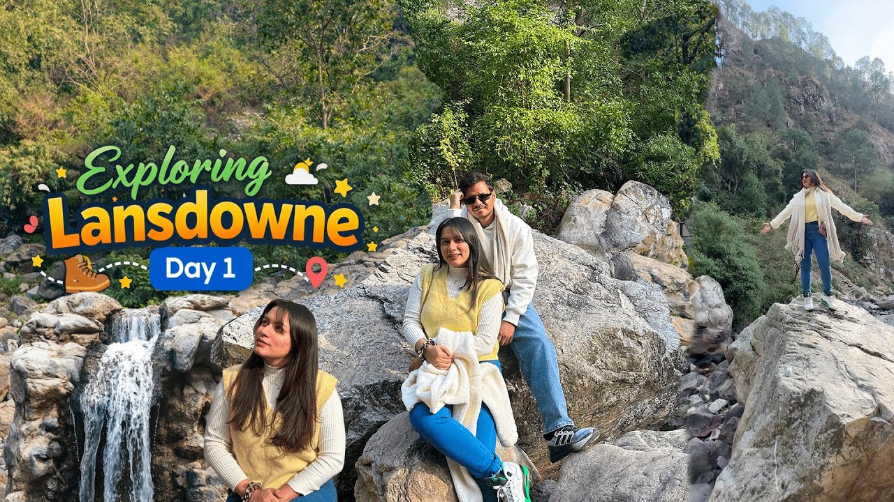 Our First Day in Lansdowne aur hidden waterfall dekha  @alphaakki