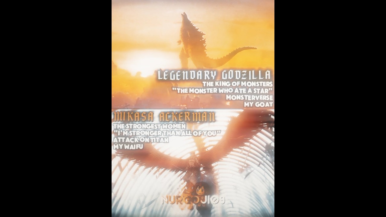 Monsterverse Godzilla #vs Mikasa Ackerman | Writing Wise | #monsterverse #attackontitan #edit