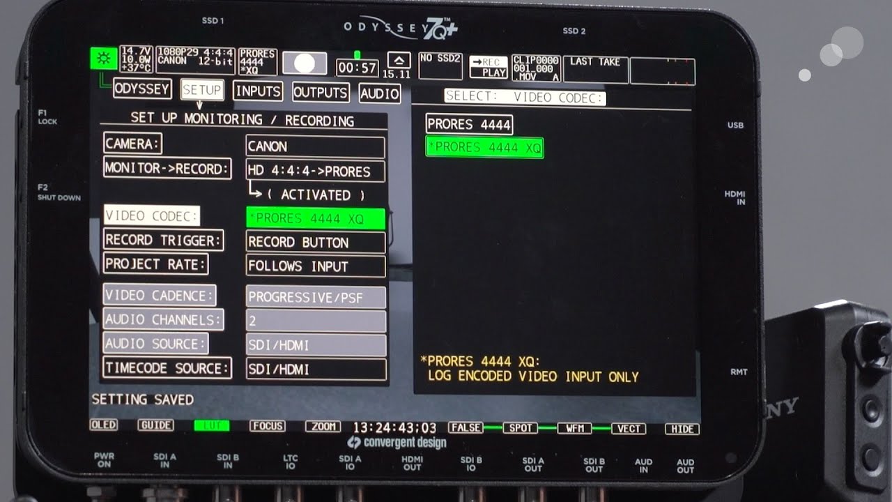 Odyssey7Q+ Updates: Recording Formats