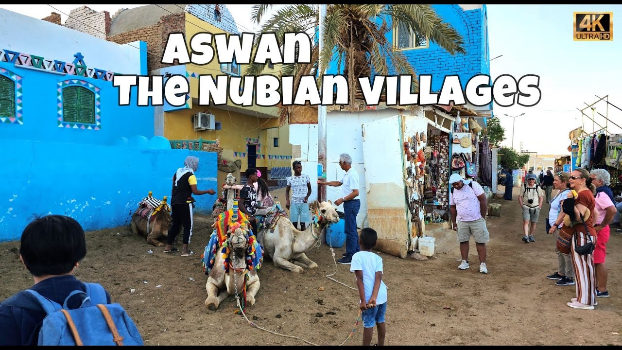 Journey to the Nubian Villages: Exploring Scenic Beauty by Nile River Boat | Aswan, Egypt | 4K