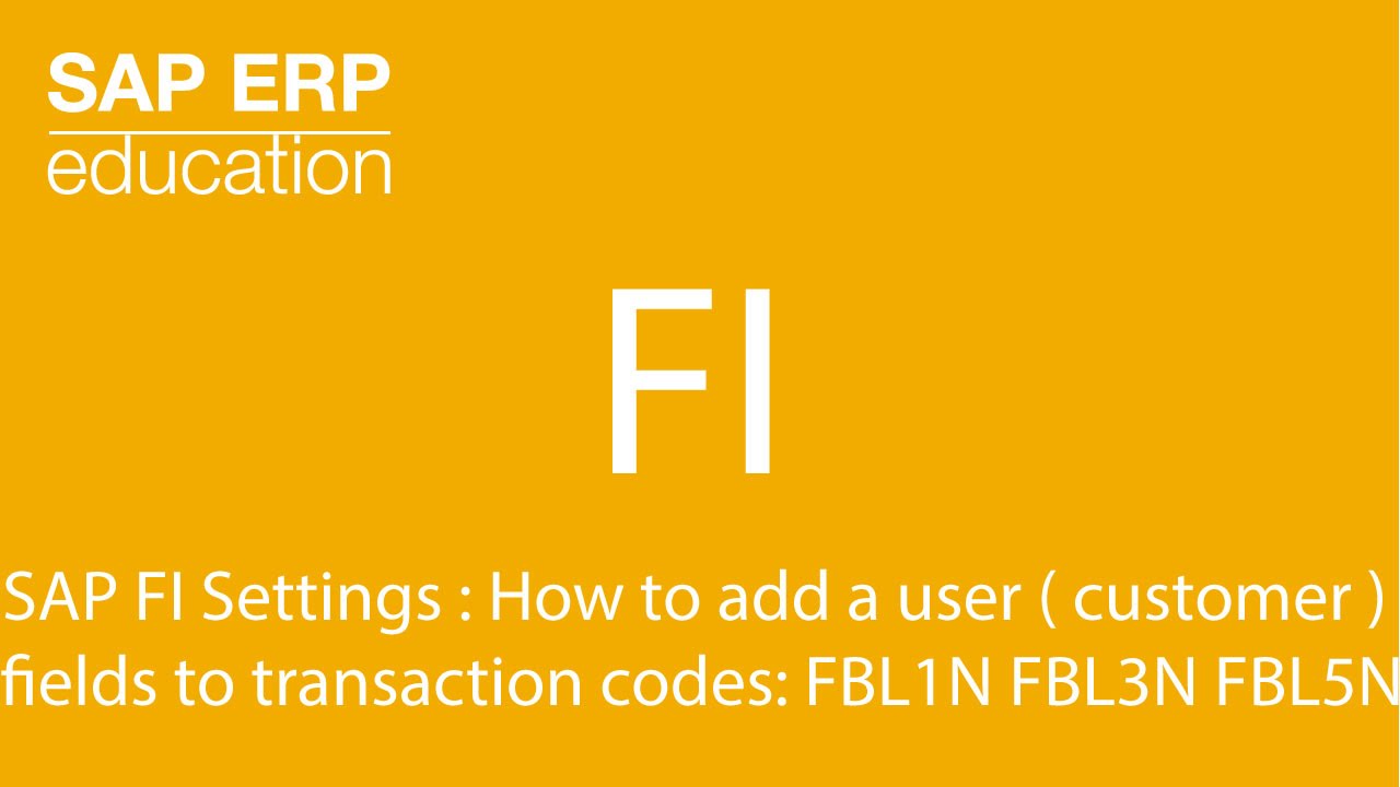 SAP FI Settings : How to add a user ( customer ) fields to transaction codes: FBL1N FBL5N FBL3N