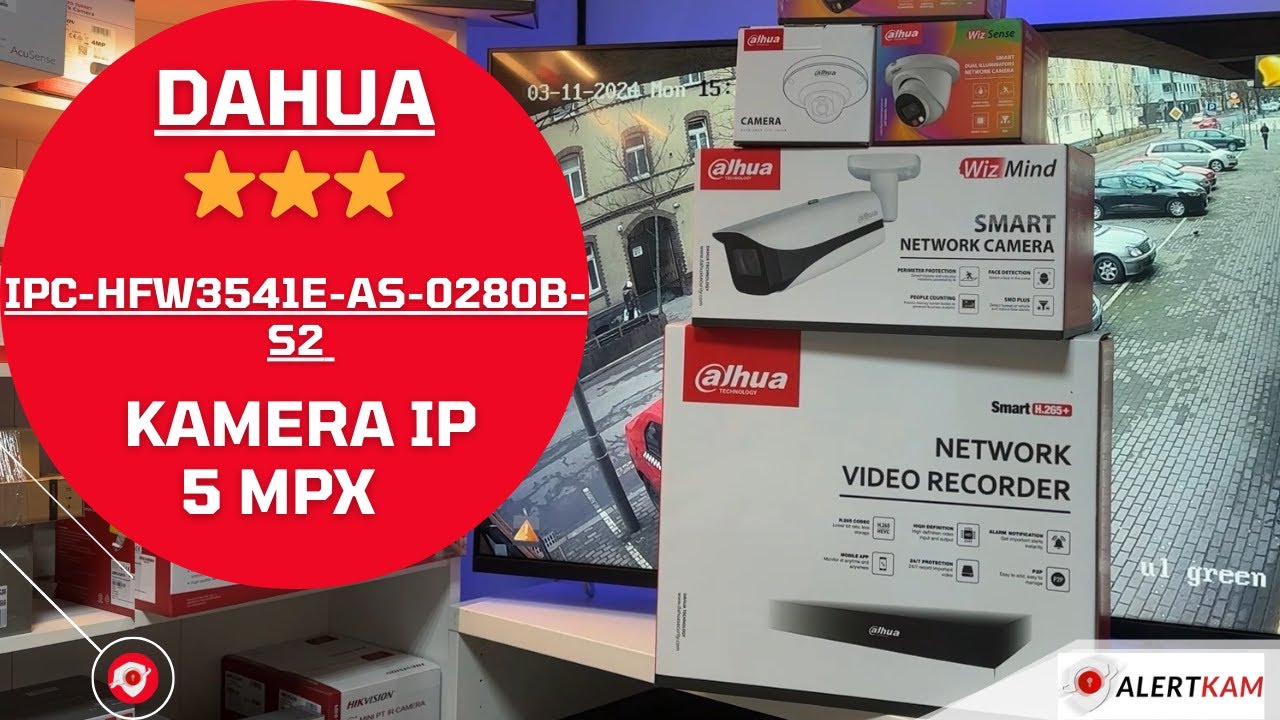 Test kamera 5 MPX Dahua IPC-HFW3541E-AS-0280B-S2 Dzień/Noc Timelaps