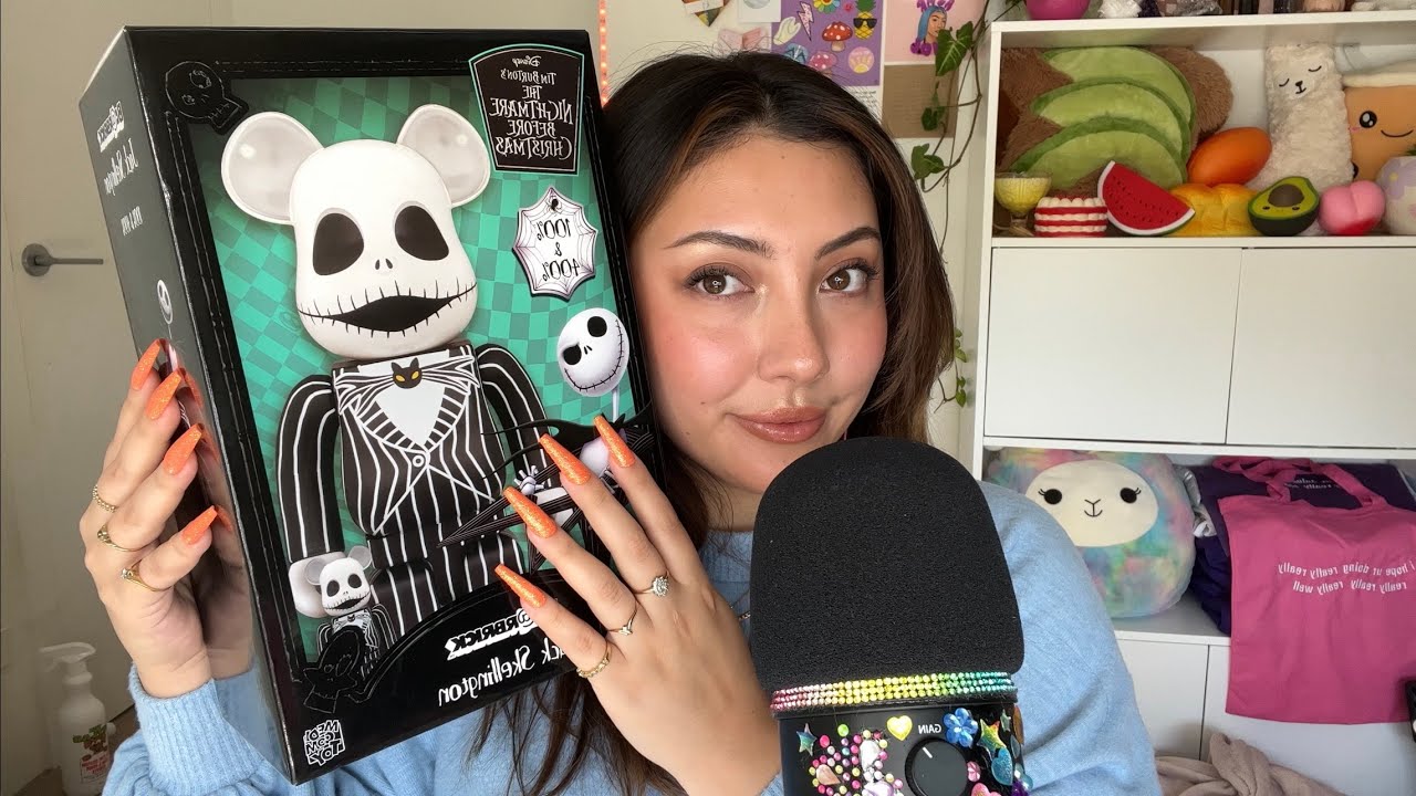 ASMR Bearbrick Unboxing 🤍 ~Tim Burton’s The Nightmare Before Christmas 400% & 100%~ | Whispered