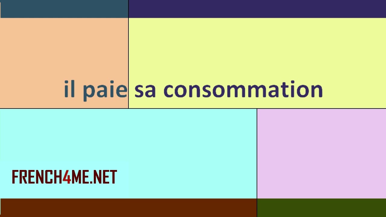 French For Beginners  I  How to pronounce  I il paie sa consommation
