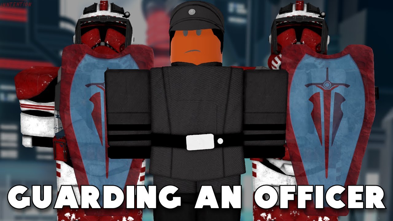 Guarding an OFFICER as an RIOT Trooper in ROBLOX Coruscant