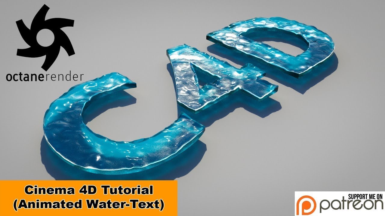 Animated Water-Text - OCTANE (Cinema 4D Tutorial)