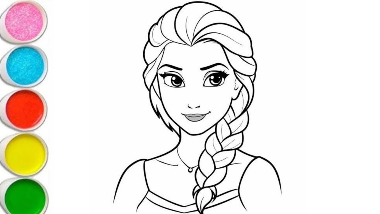 Elsa Frozen Anna Drawing | How To Draw Elsa Anna Drawing With Colour | Elsa Anna Drawing Easy way