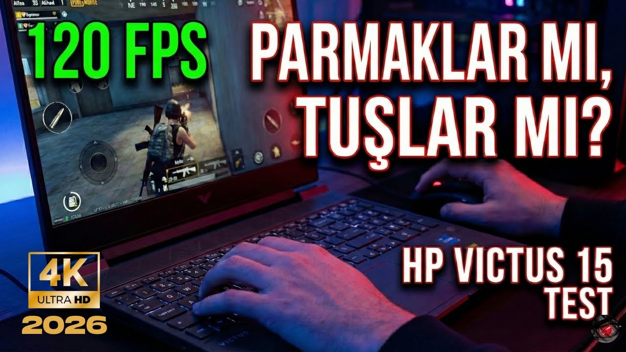 PARMAKLAR MI, TUŞLAR MI? ⌨️ HP Victus 15 (RTX 4060) Testi: Laptopta PUBG Mobile Oynadım! (2026)