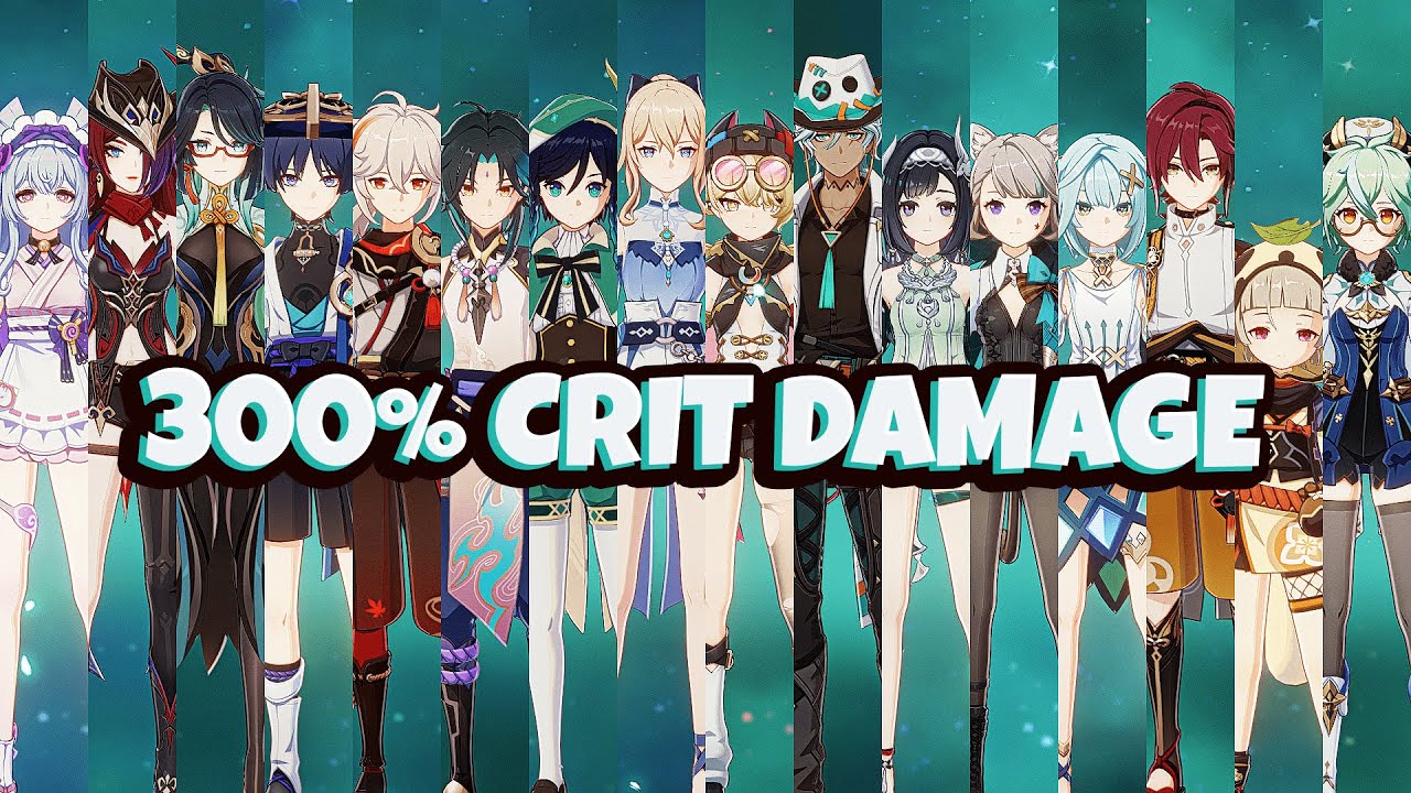 How 300% Crit Damage Looks Like On All Anemo Characters