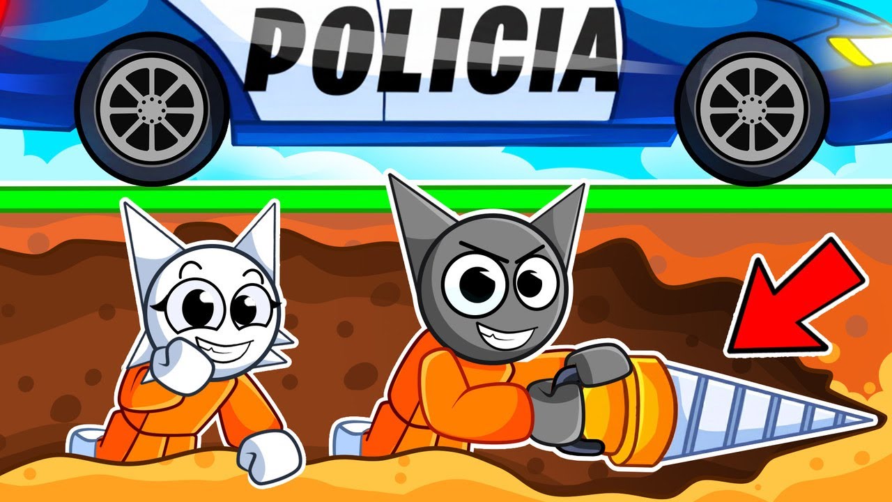 FUGIMOS da PRISÃO CAVANDO no Roblox!!
