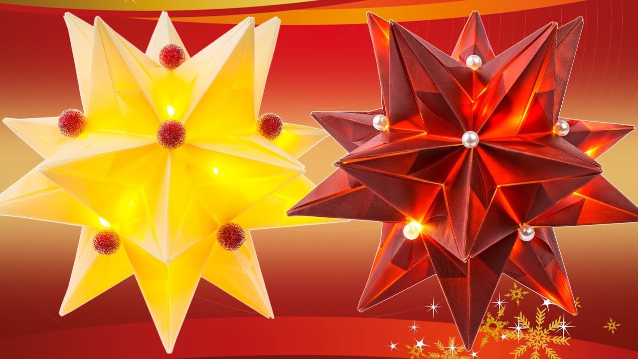 Ideen mit Herz - Aurelio-Stern basteln - Leuchtende Origami-Sterne Schritt für Schritt