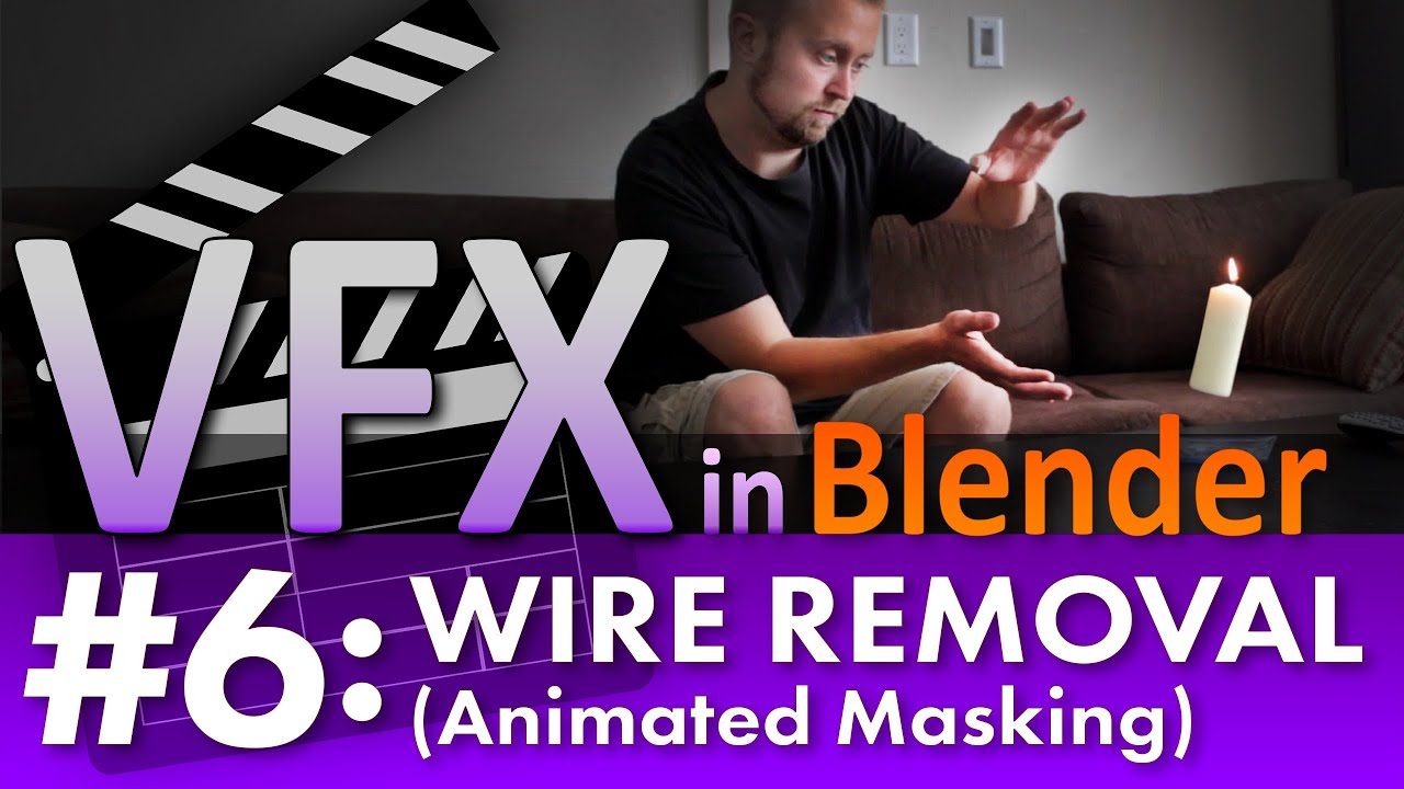 Урок Blender VFX №6: Удаление проводов (анимированное маскирование) #b3d
