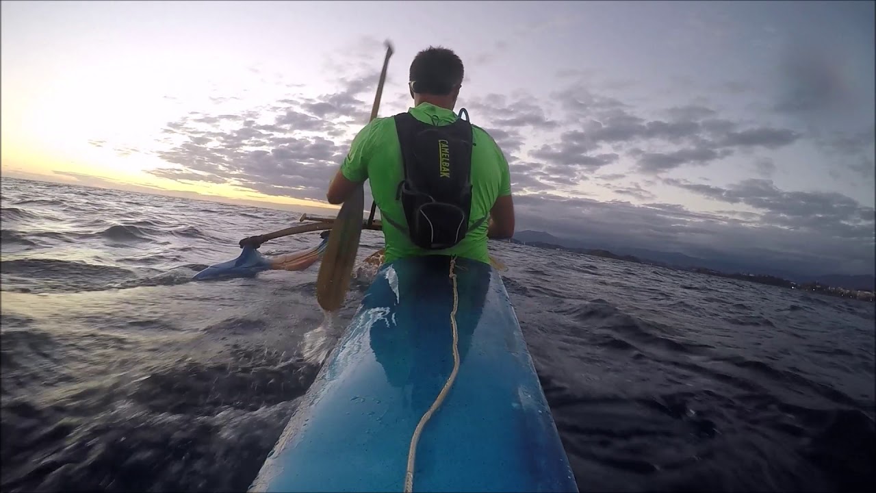 Outrigger canoe V3 downwind Ilot canard #noumea #downwind #outrigger #canoe #pirogue #new_caledonia