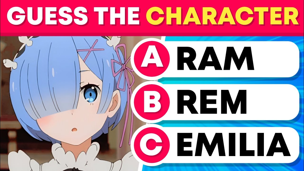 CAN YOU GUESS THE RE:ZERO CHARACTER ❓ RE:ZERO QUIZ - ANIME QUIZ