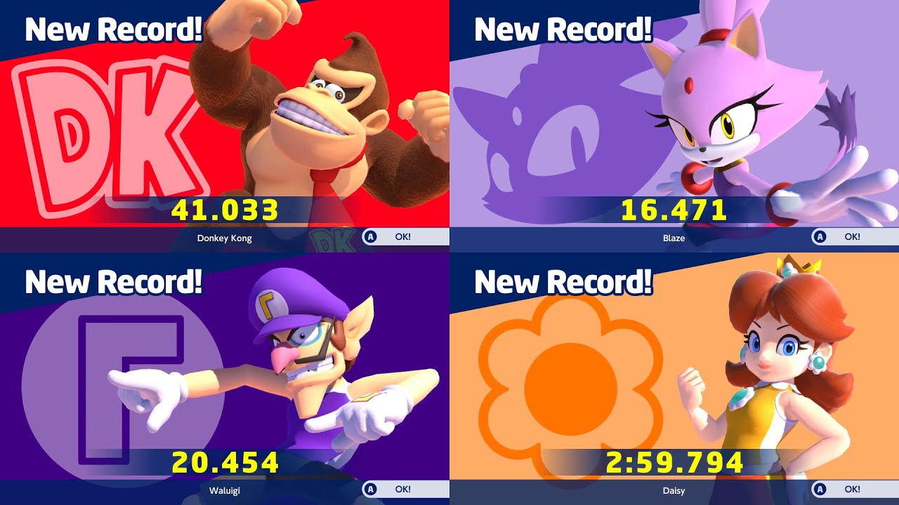 Top 10 in ALL Events - Mario & Sonic At The Olympic Games Tokyo 2020