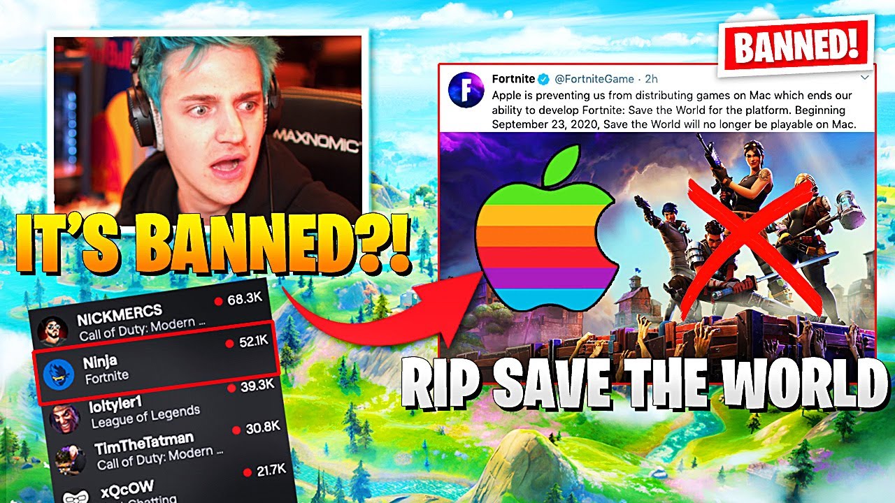Ninja Reacts to Fortnite Season 4 For the FIRST TIME & Apple BANS Save The World