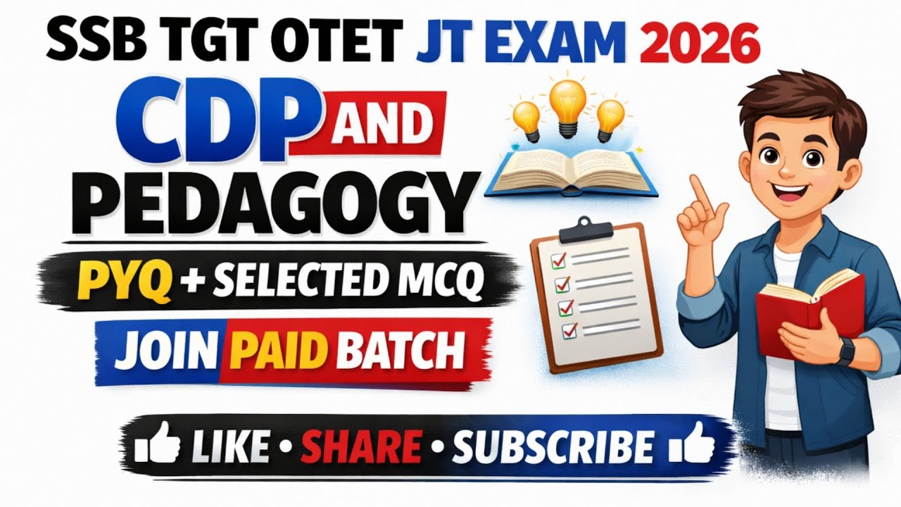 CDP AND PEDAGOGY PYQ + SELECTED MCQ ALL TGT EXAM 2026