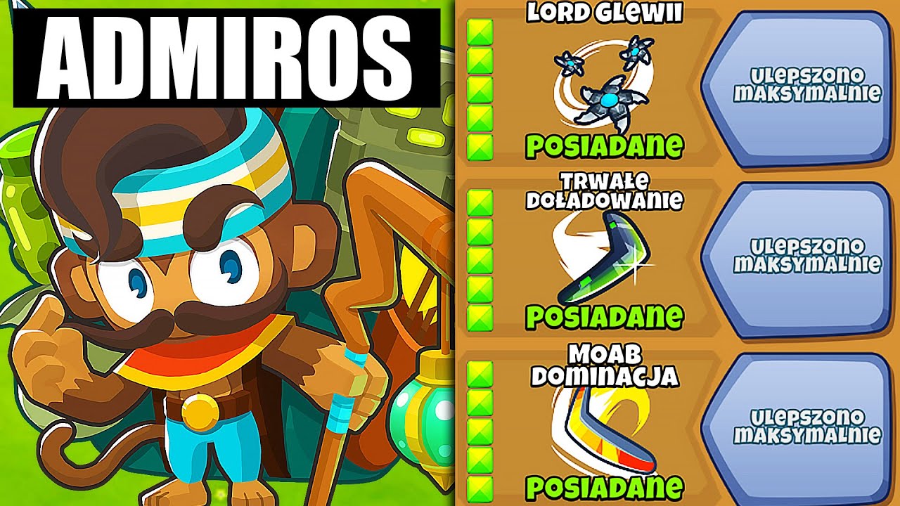 POWRÓT MAŁPEK 5-5-5! ADMIROS TESTUJE NOWEGO BOHATERA! - BLOONS TD 6
