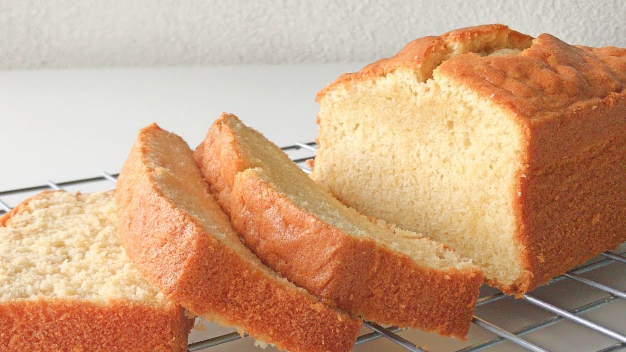 Moist & Fluffy Butter Pound Cake | Resepi Kek Mentega Lembap dan Gebu