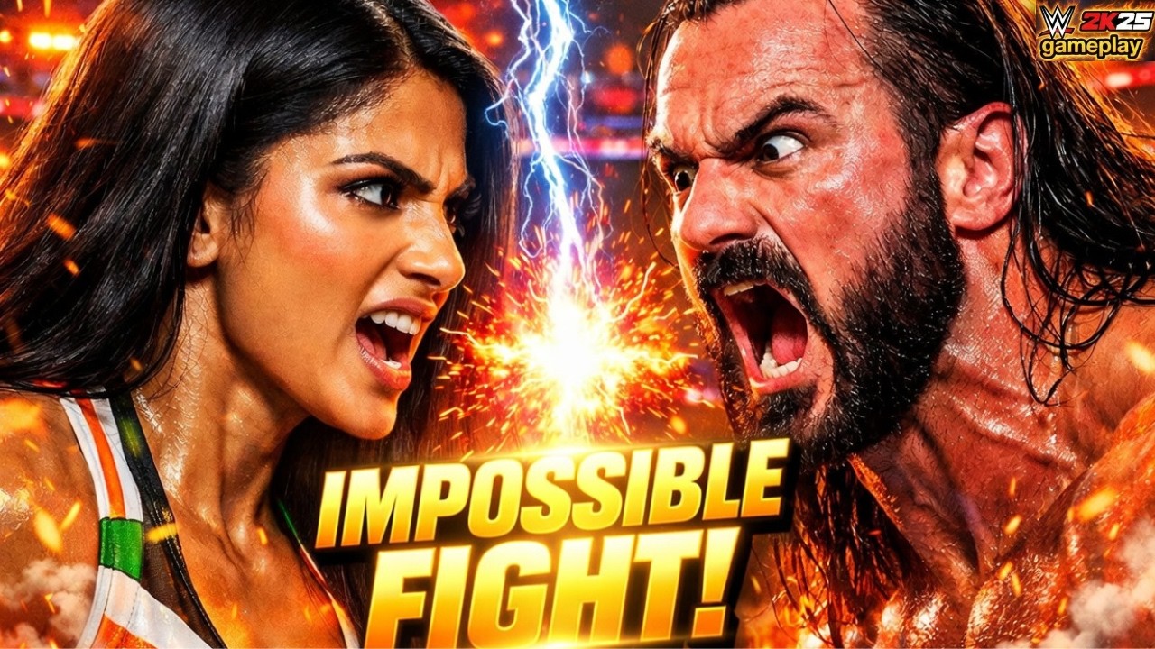 💪 Дрю Макинтайр против пакистанской дивы Лайбы 🔥 | Безумный матч «Железный человек» | Геймплей WW...