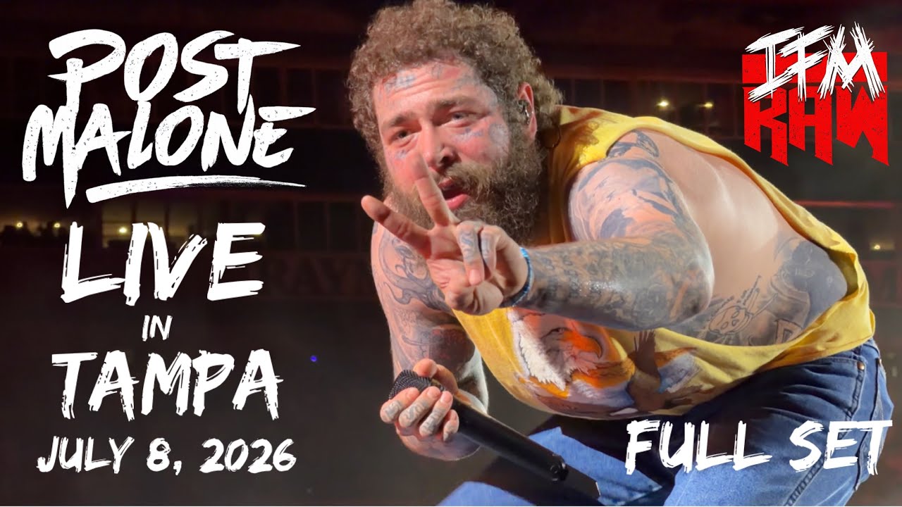 Post Malone Live in Tampa, FL 7-8-26 Big Ass Stadium Tour w/ Jelly Roll