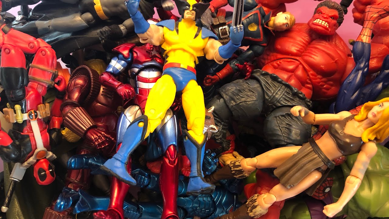 A Mess of Marvel Universe figures