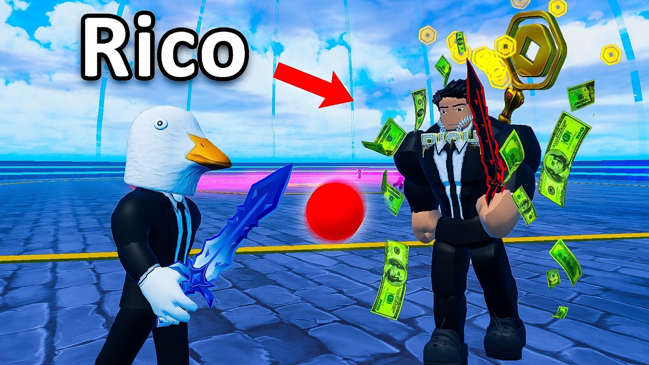 BLADE BALL Valendo 1M de Robux