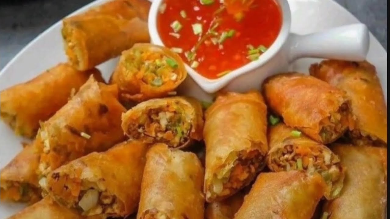 Home made spring rolls recipe  How to fold the spring rolls perfectly step-by-step tutorial #