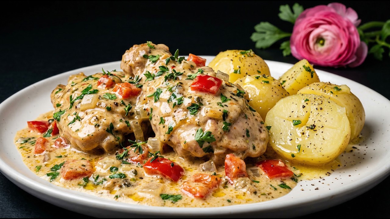 Ich habe noch nie Hähnchen in so einer leckeren Soße gegessen! Abendessen in 15 Minuten!