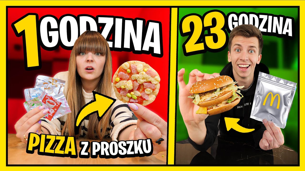 PRZEZ 24H JEMY TYLKO RZECZY Z PROSZKU! ◉_◉ *pizza z proszku*