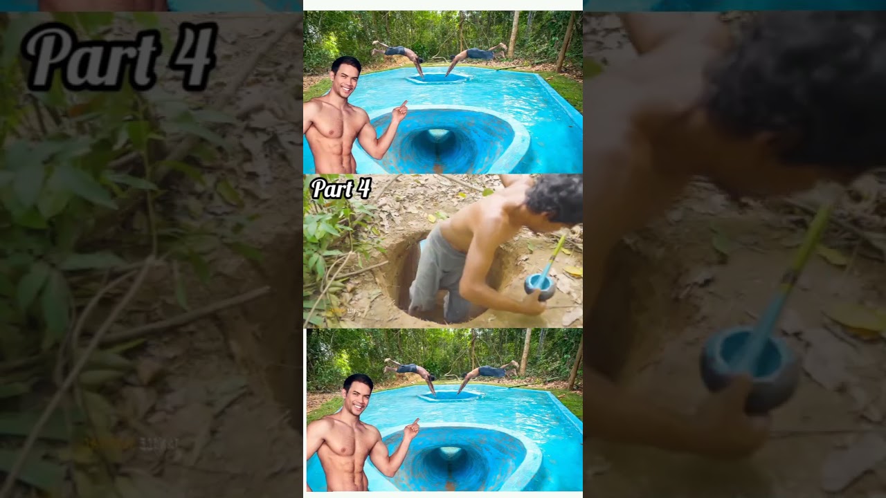 Building The Most Secret Underground Shelter with Hidden Underground Tunnel Swimming Pool