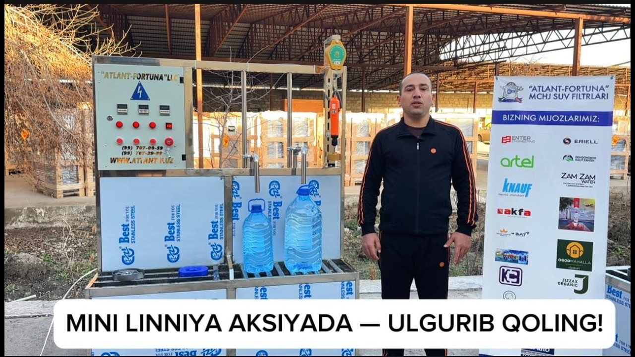 Rozliv/розлив dozator/дозатор suv quyish: 5,10,20L liniya — biznes siri va daromad kaliti!Tez va sof