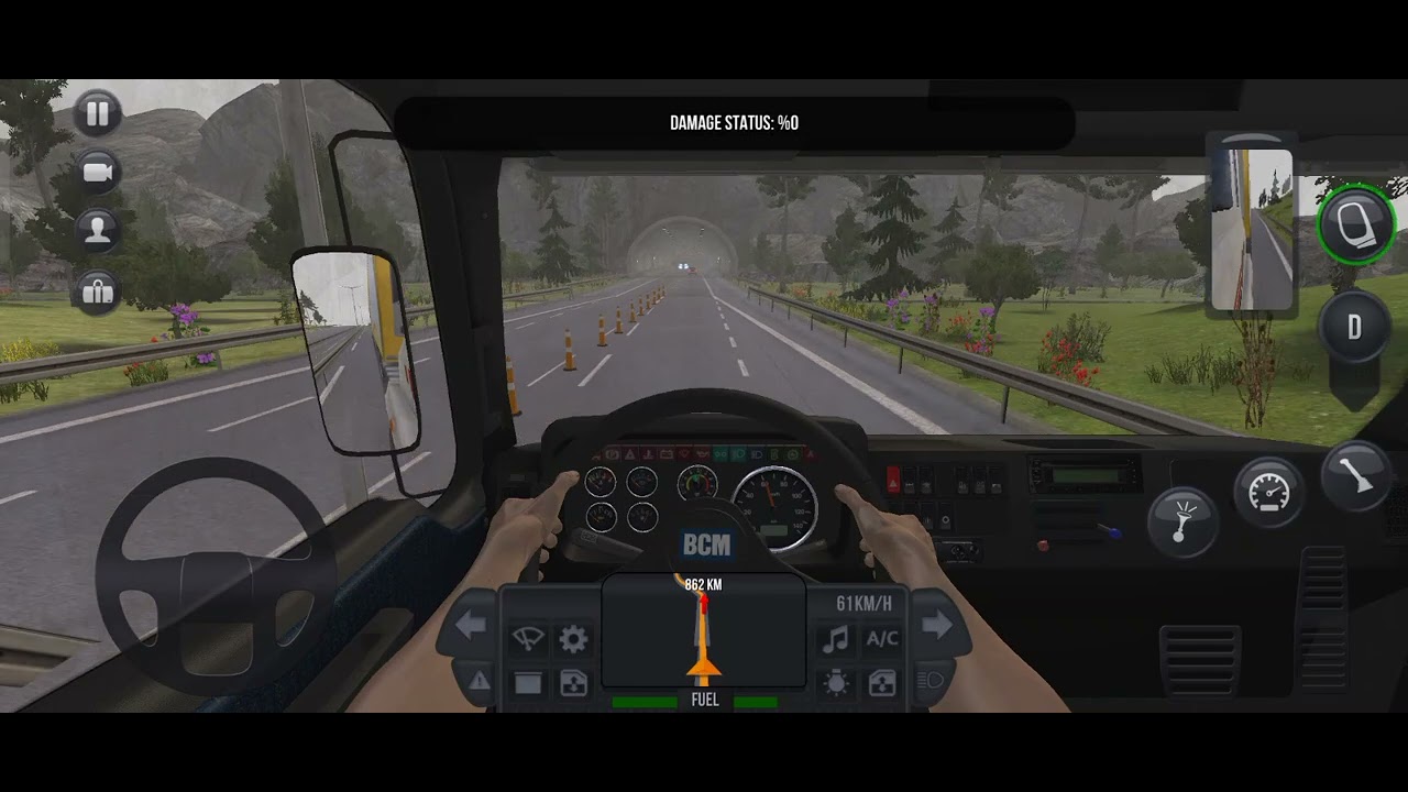 Truck driving 