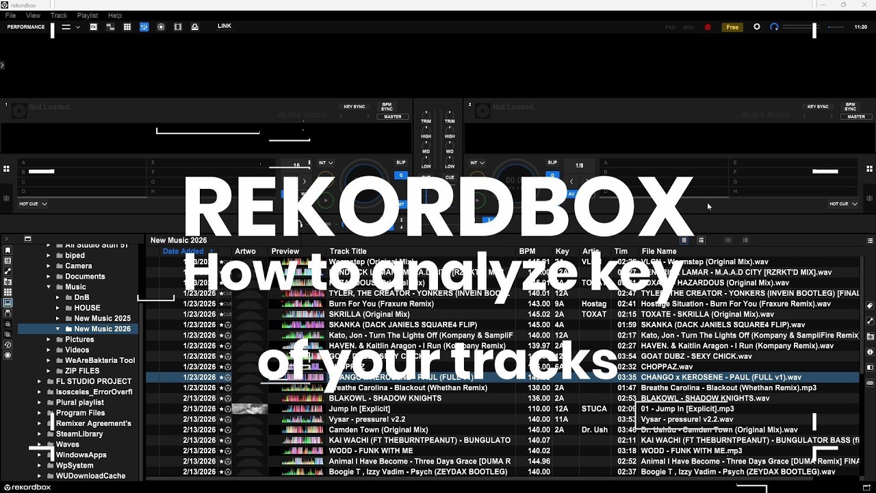 Rekordbox Tutorial How to analyze key of tracks