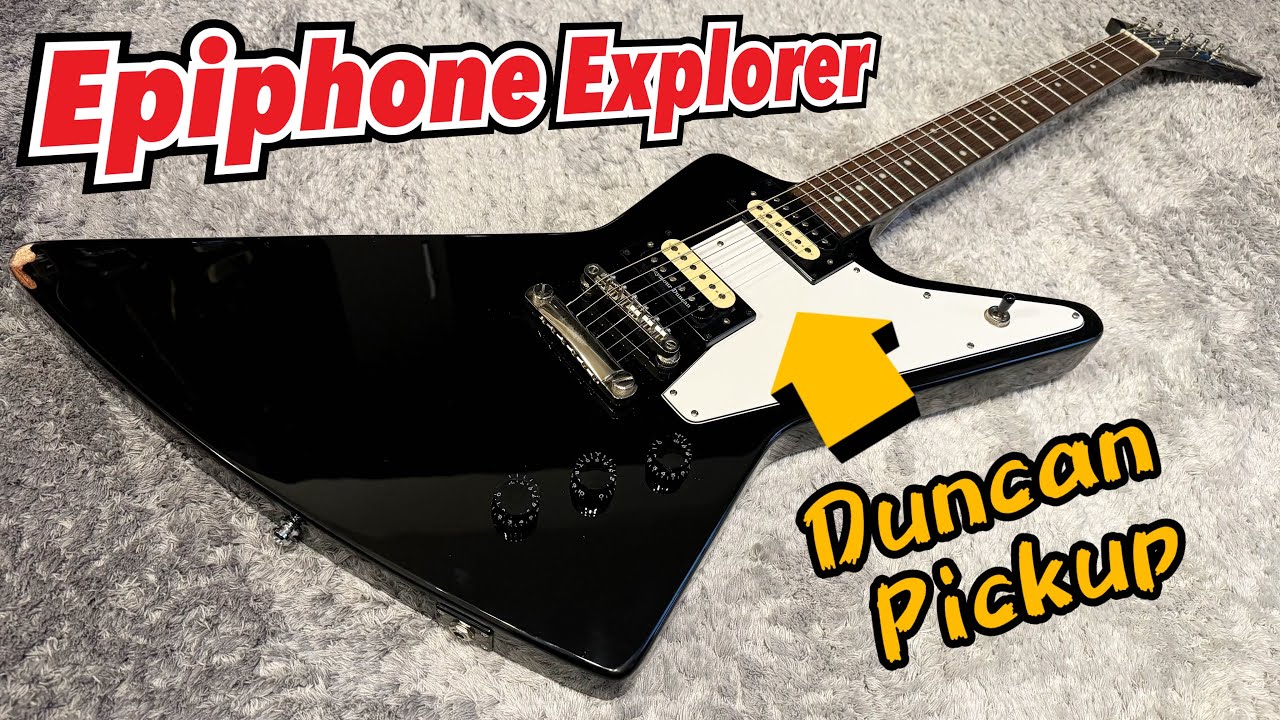 Epiphone Explorer Duncan Pickup Mod エクスプローラーの内部公開とメンテナンス、サウンドチェック