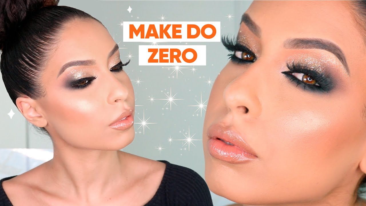 MAKE DO ZERO - PELE E OLHO ESFUMADO PRETO COM DOURADO | JULIANA LOUISE