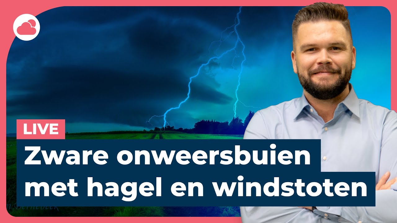🟧 Alle details over de onweersbuien van vanavond! ⚡️ | LIVE om 16:00 🔴